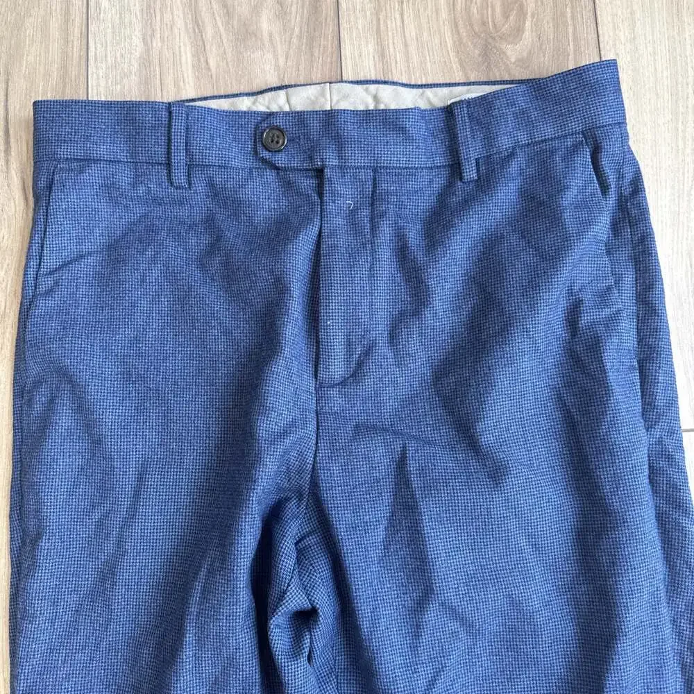 Banana Republic Tailored Slim Fit Men's Dress Pants 100% Wool Sz 31x30 Blue Twil